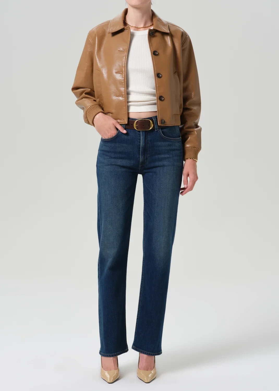Palma Straight Long Clean Hem in Pierre