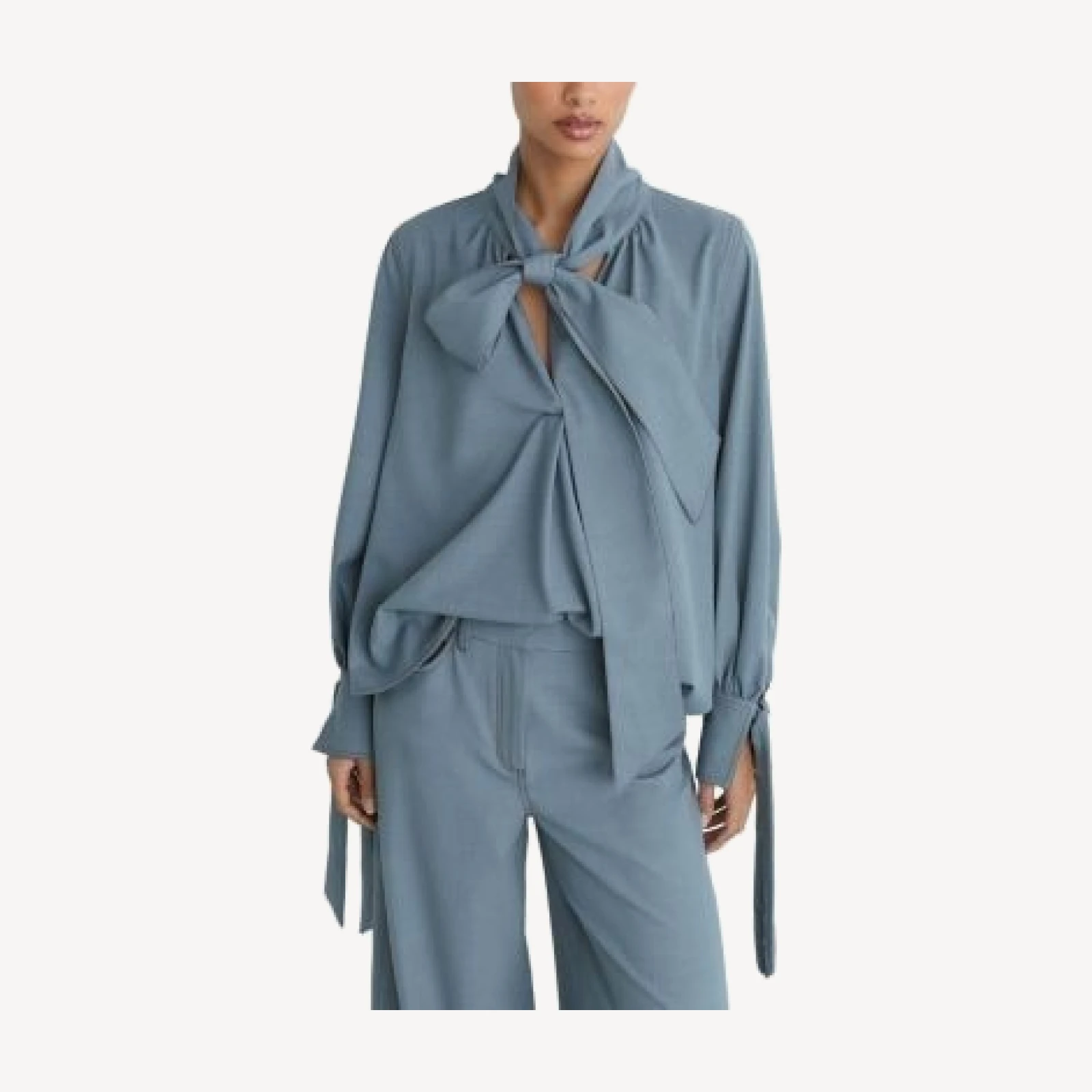 Reiss Charlotte Tie Neck Blouse