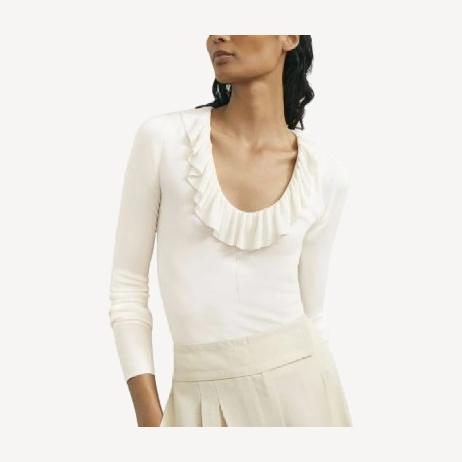 Reiss Rosie Ruffled Neck Top
