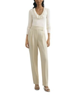 Reiss Rosie Ruffled Neck Top
