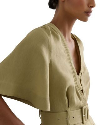 Reiss Sansi Linen Belted Romper