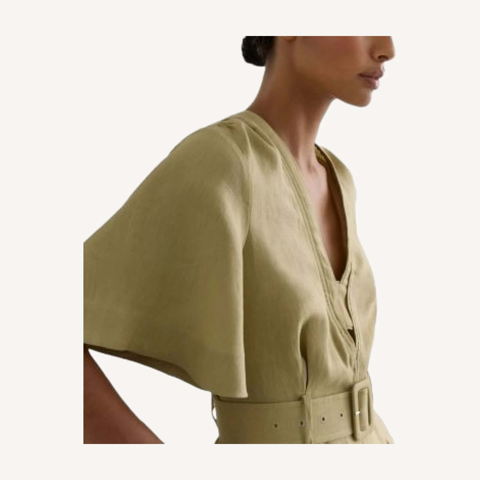 Reiss Sansi Linen Belted Romper