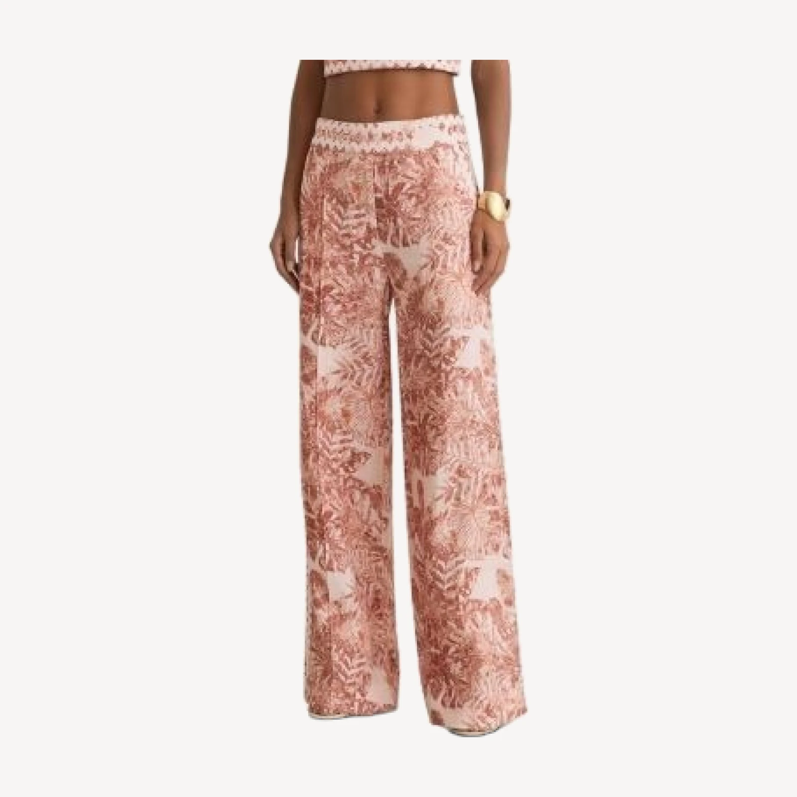 Reiss Petite Printed Wave Pants