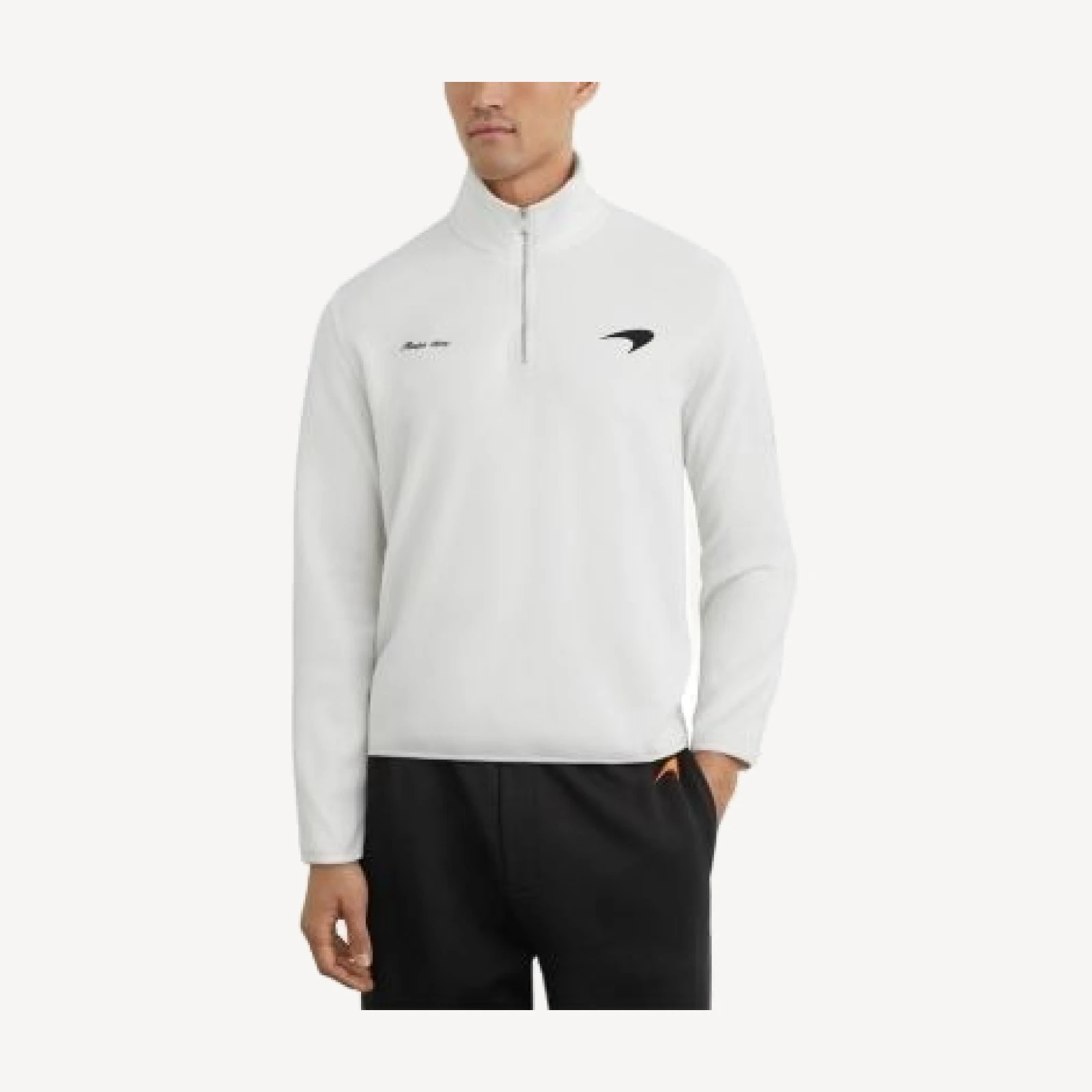 Reiss McLaren Unisex Half Zip Logo Sweatshirt