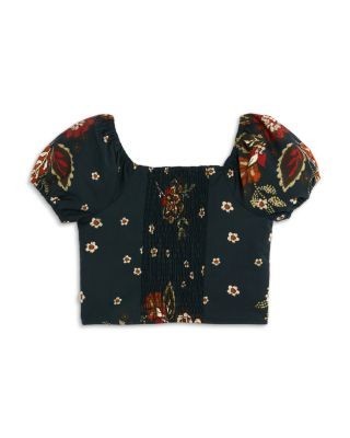 Aqua Girls' Short Sleeved Braided Trim Top, Big Kid - Exclusive