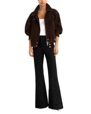 Reiss The Athena High Rise Jeans in Black