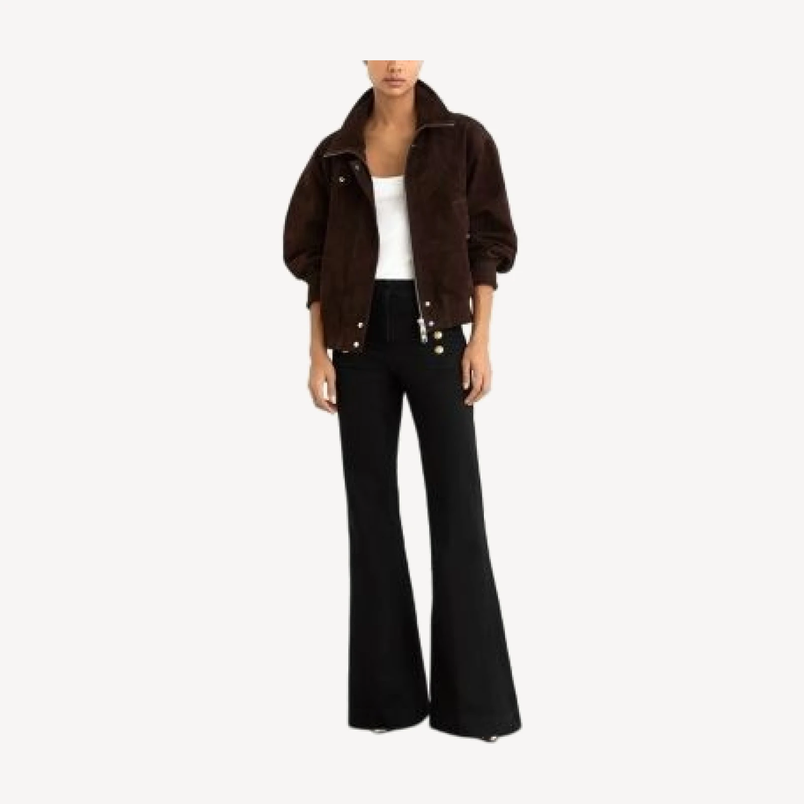 Reiss The Athena High Rise Jeans in Black