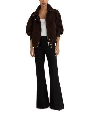 Reiss Petites Athena Flare Leg Jeans in Black