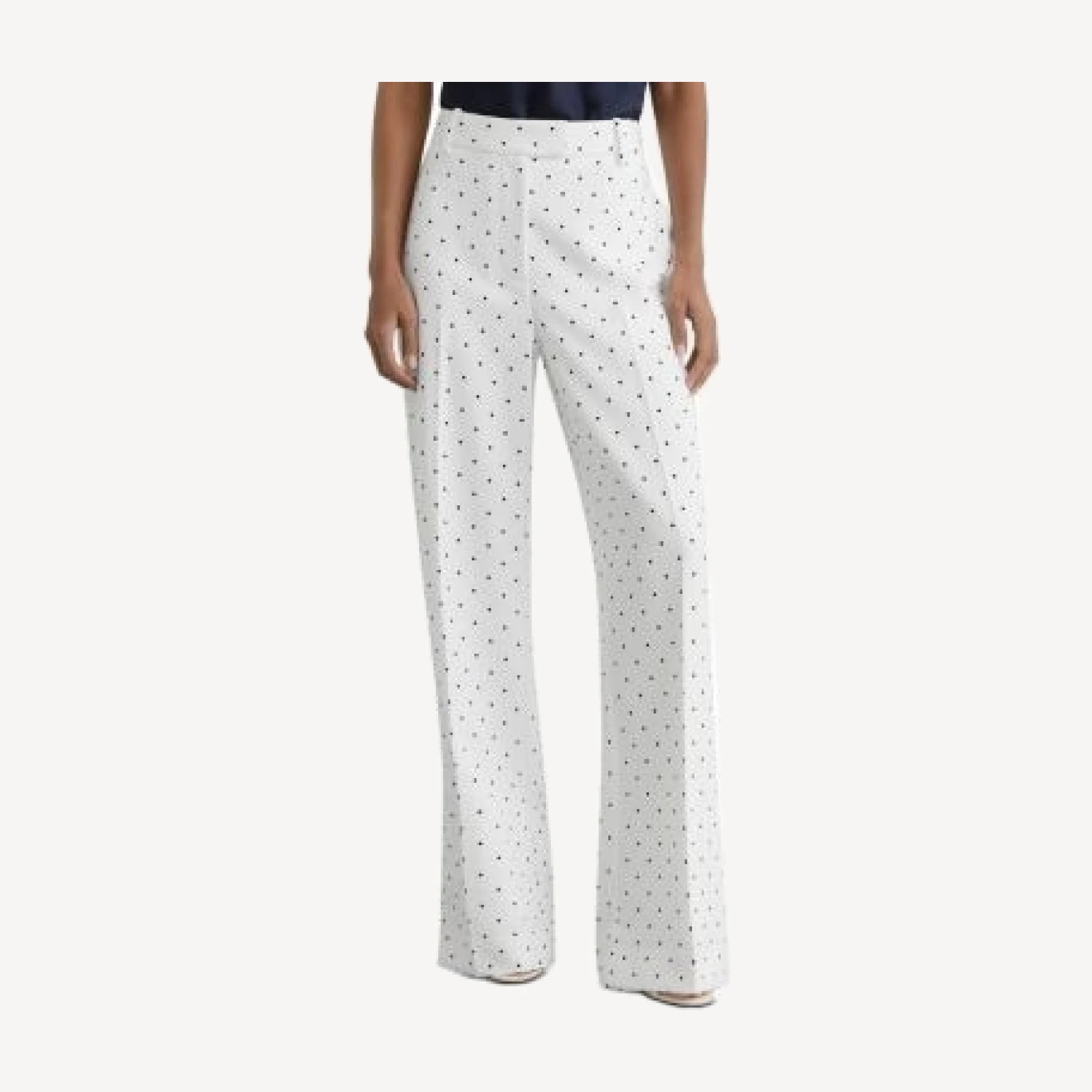 Reiss Polka Dot Wide Leg Pants