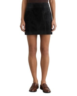 Reiss Vida Suede Patch Pocket Mini Skirt