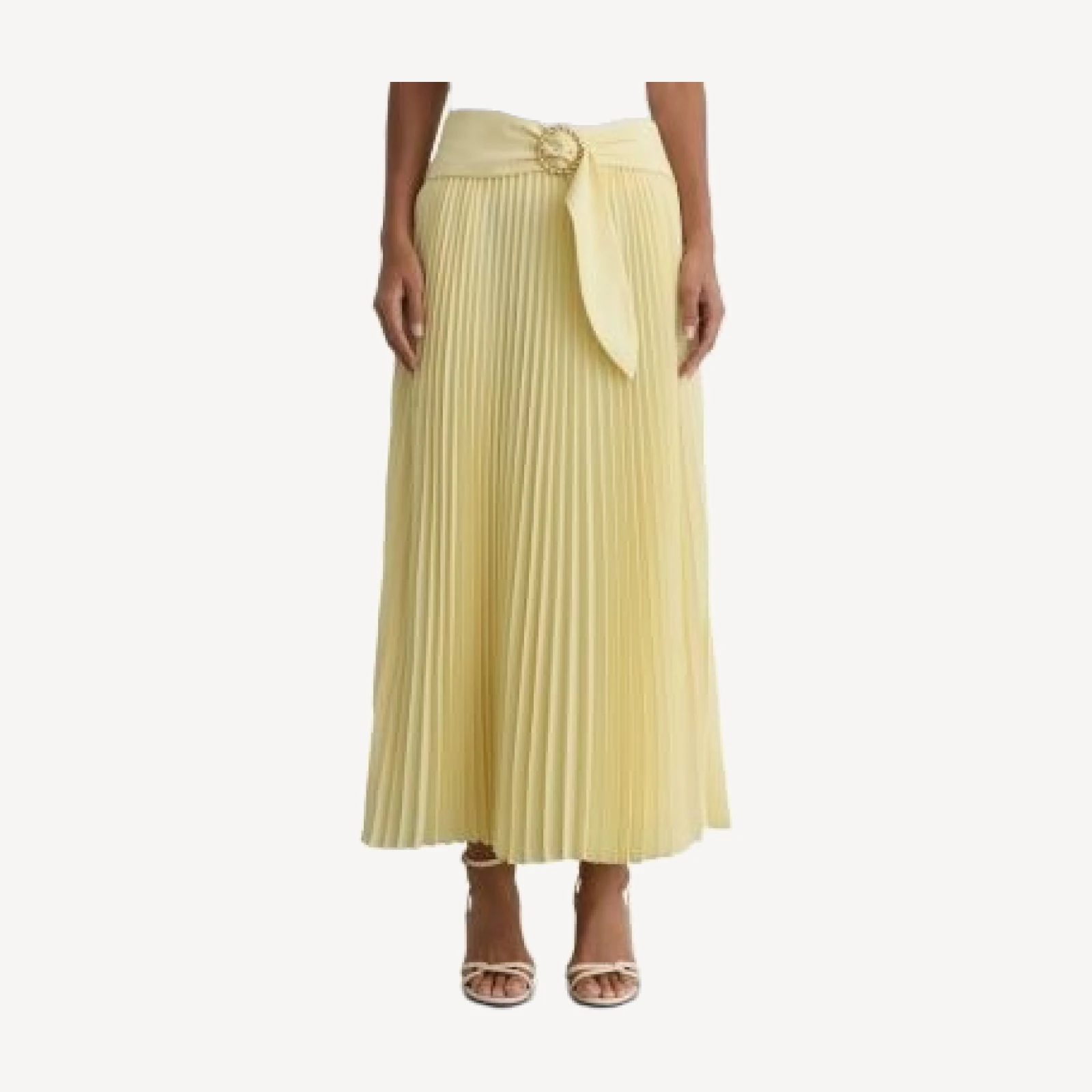 Reiss Belted Pleated Midi Skirt