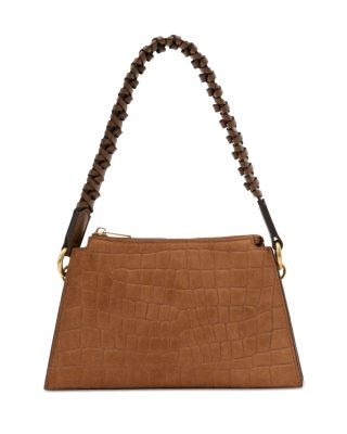 Reiss Avery Suede & Leather Shoulder Bag