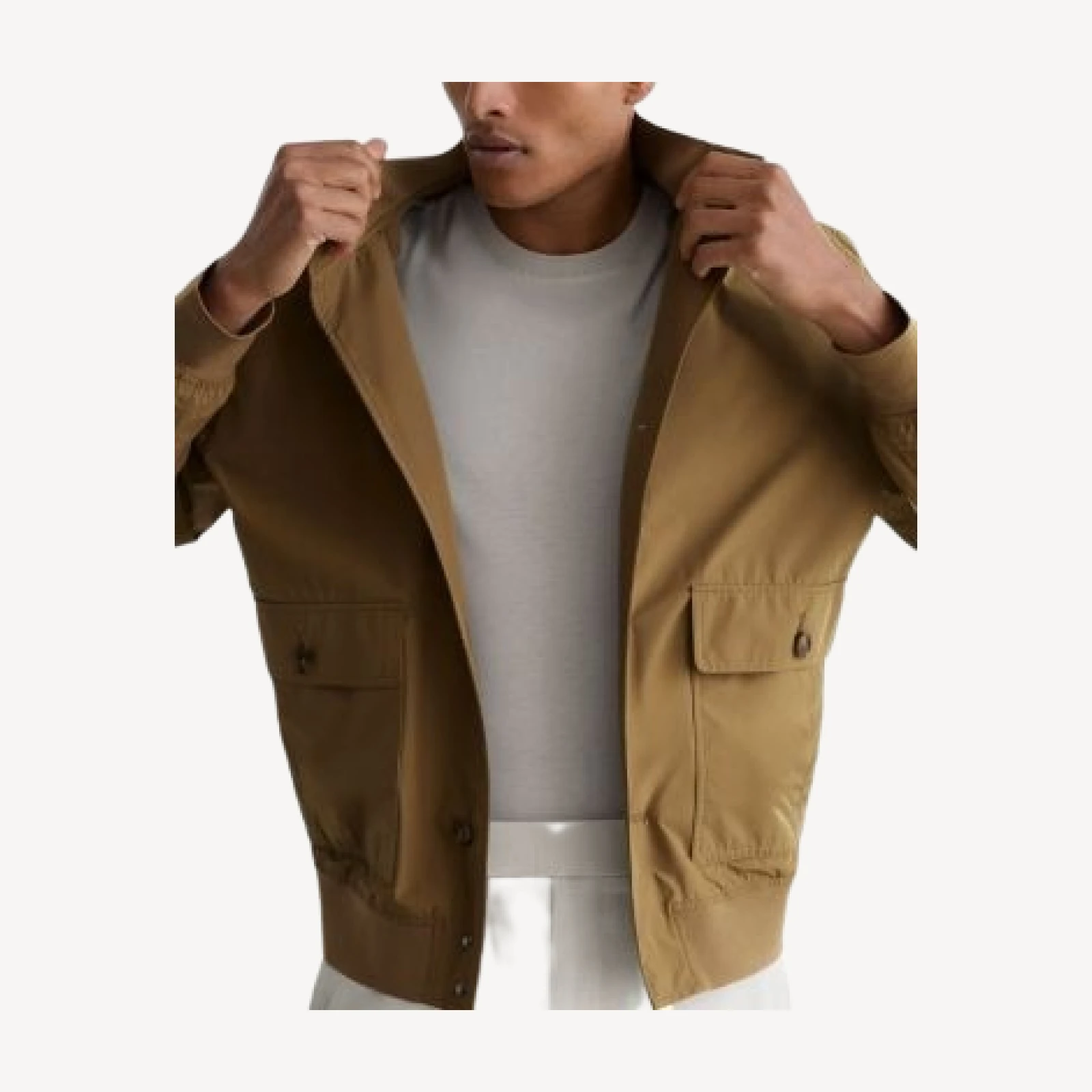 Reiss Latent Funnel Neck Bomber Jacket