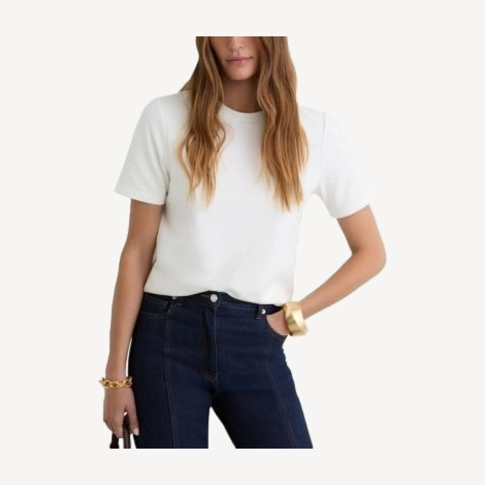 Reiss Plain Ribbed Neck T Shirt