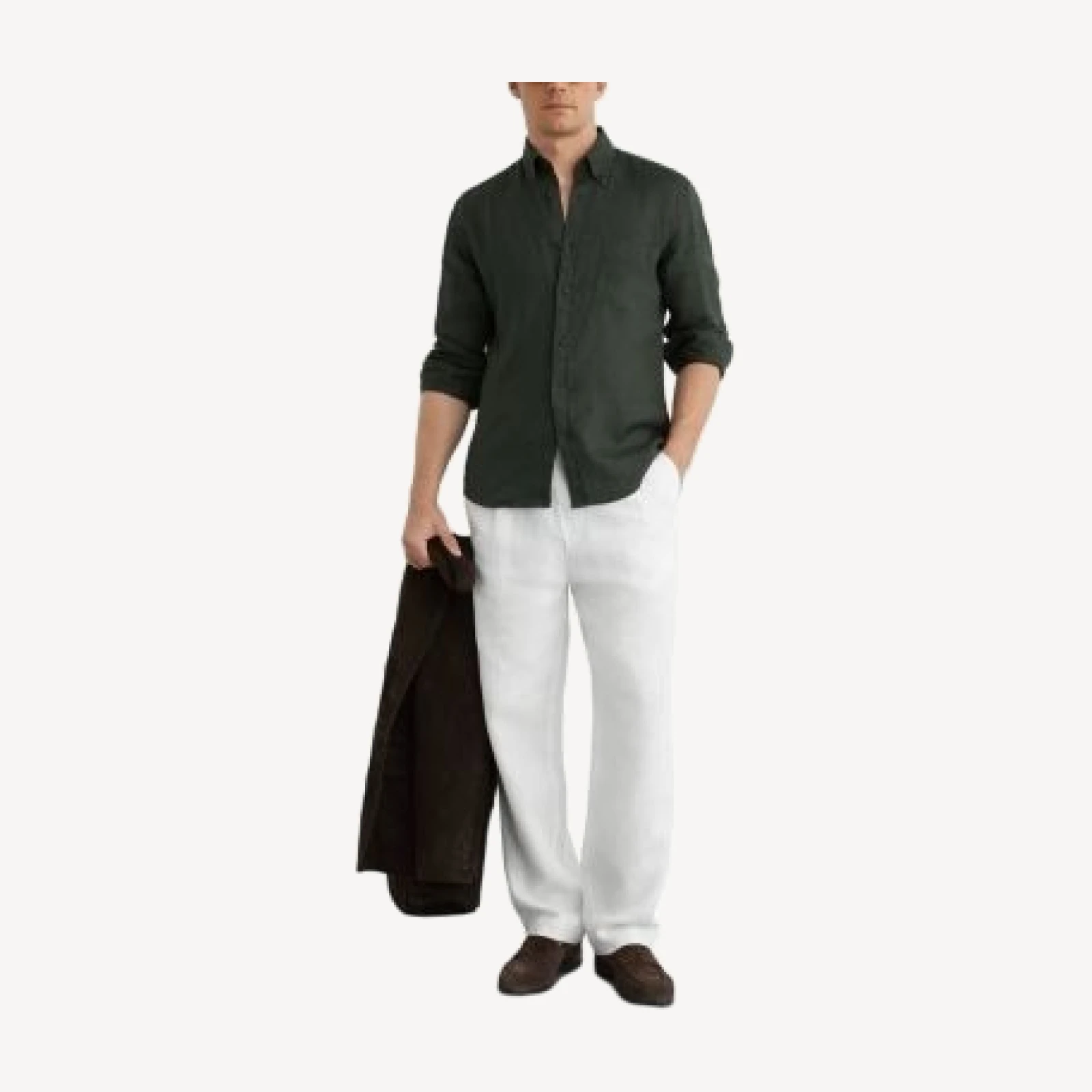 Reiss Queens Long Sleeve Button Down Linen Shirt