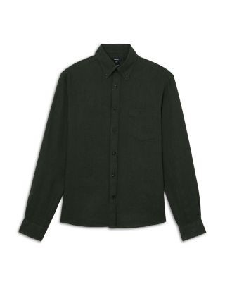 Reiss Queens Long Sleeve Button Down Linen Shirt