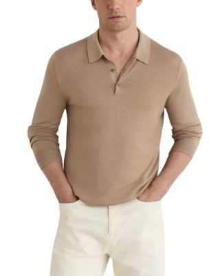 Reiss Jay Merino Wool Long Sleeve Polo