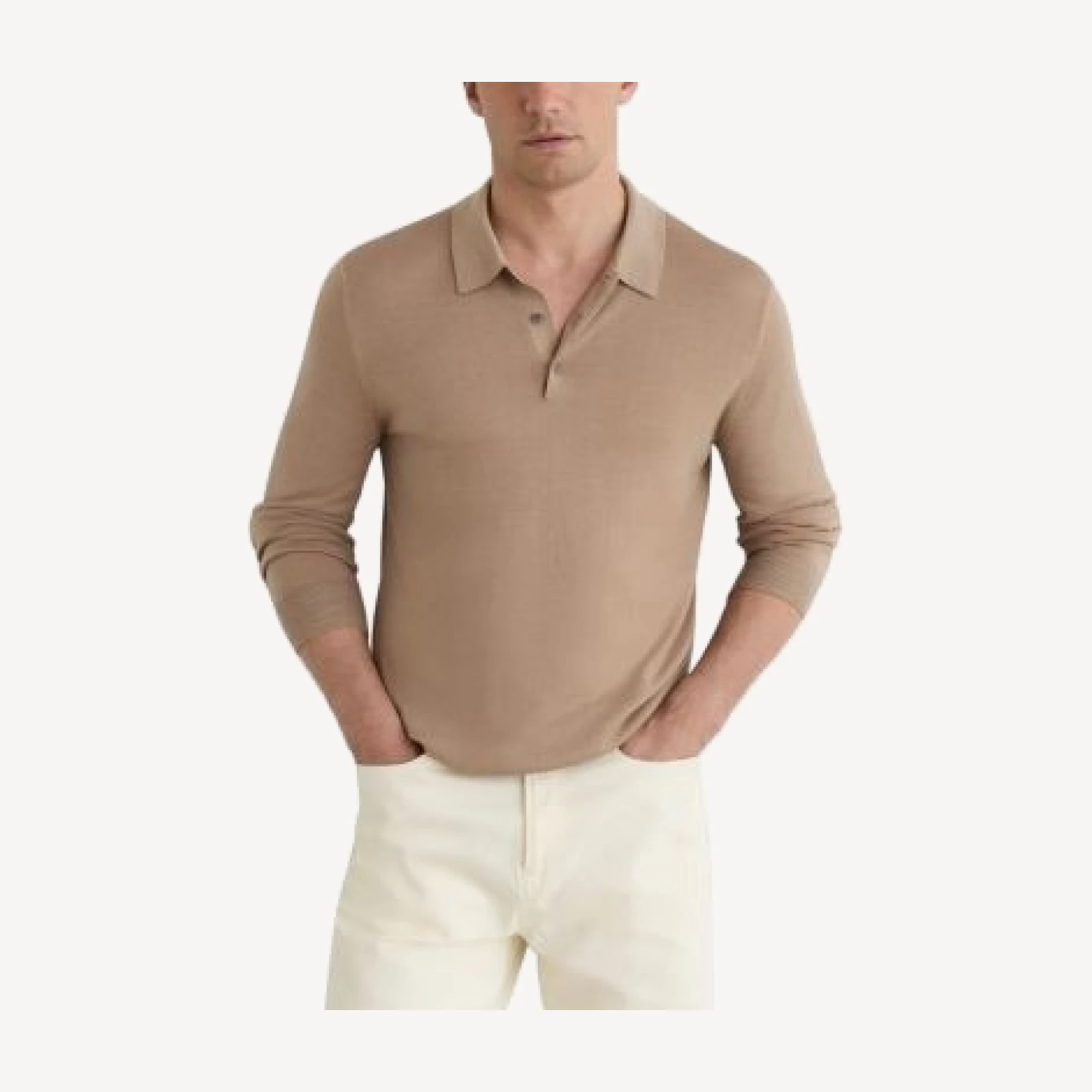 Reiss Jay Merino Wool Long Sleeve Polo