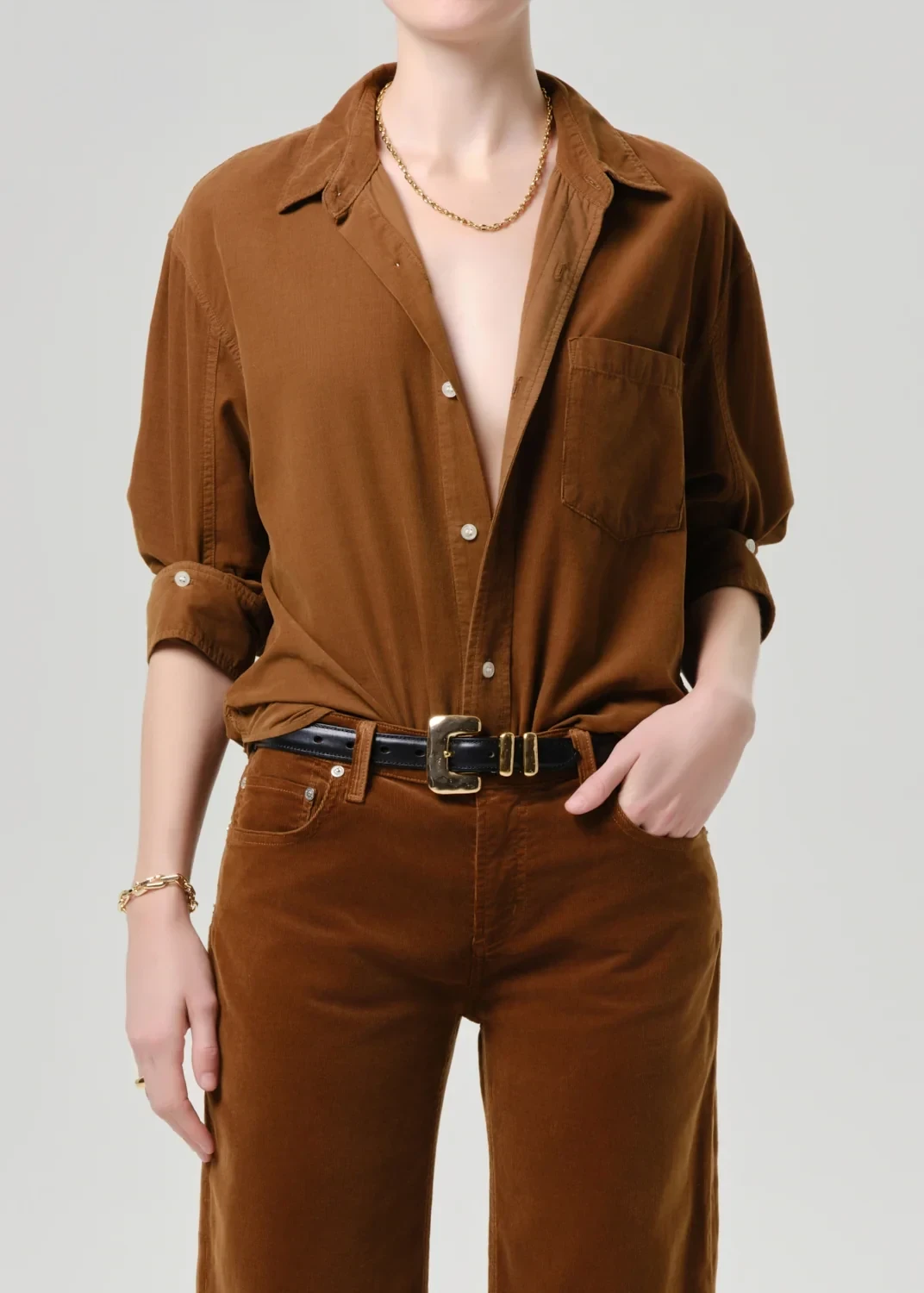 Kayla Baby Corduroy Shirt in Manuka