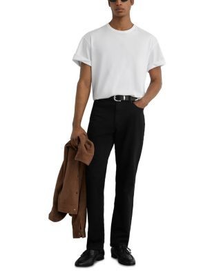 Reiss Bishopsgate Straight Fit 31.5 Jeans in Solid Black