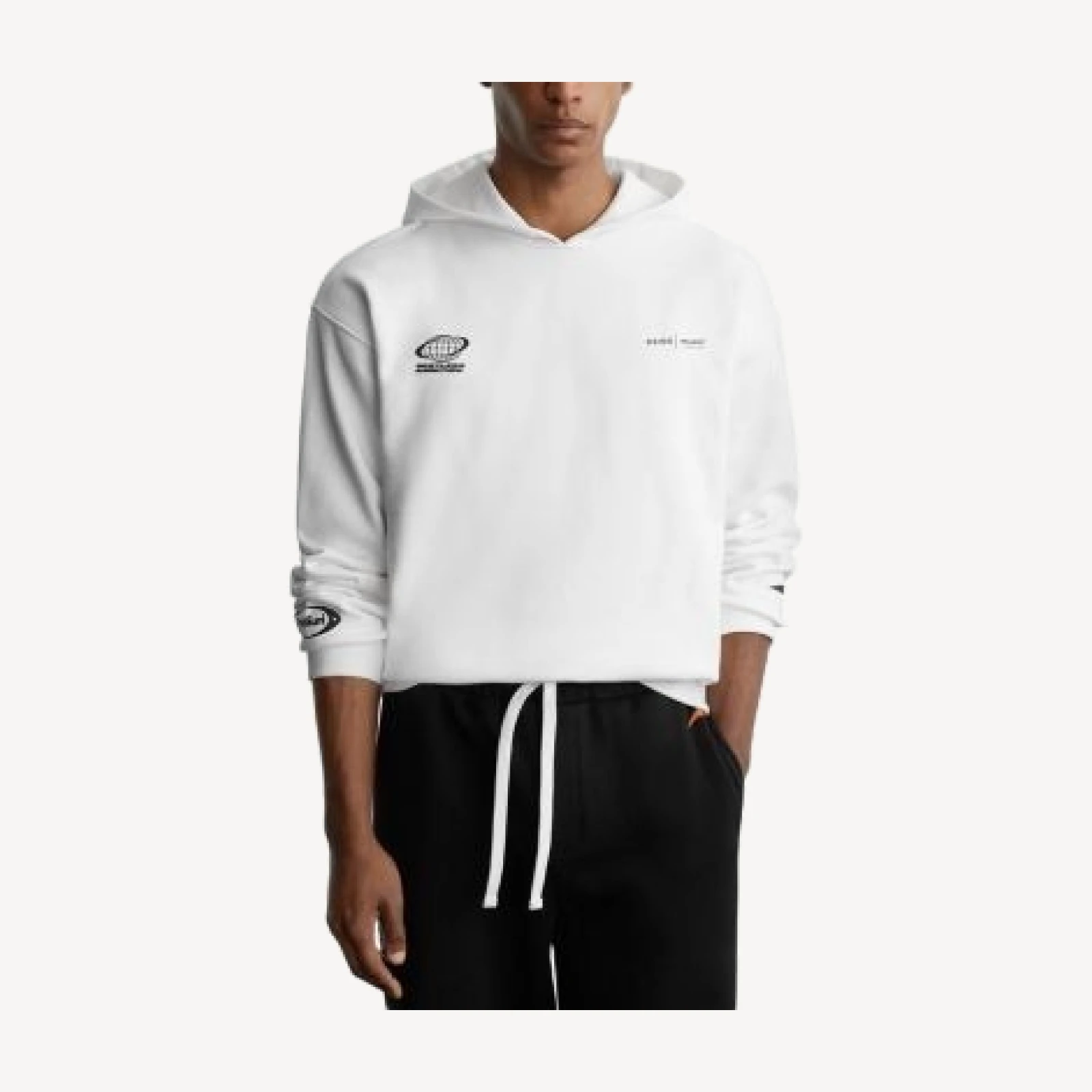 Reiss McLaren Cotton Heavyweight Relaxed Pullover Hoodie