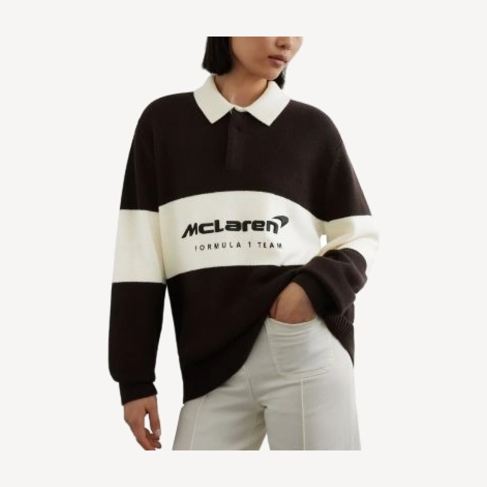 Reiss McLaren Unisex Embroidered Logo Rugby Polo Shirt