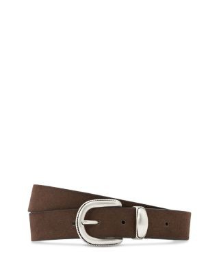 Reiss Men's Jonny Western Detail Leather Belt