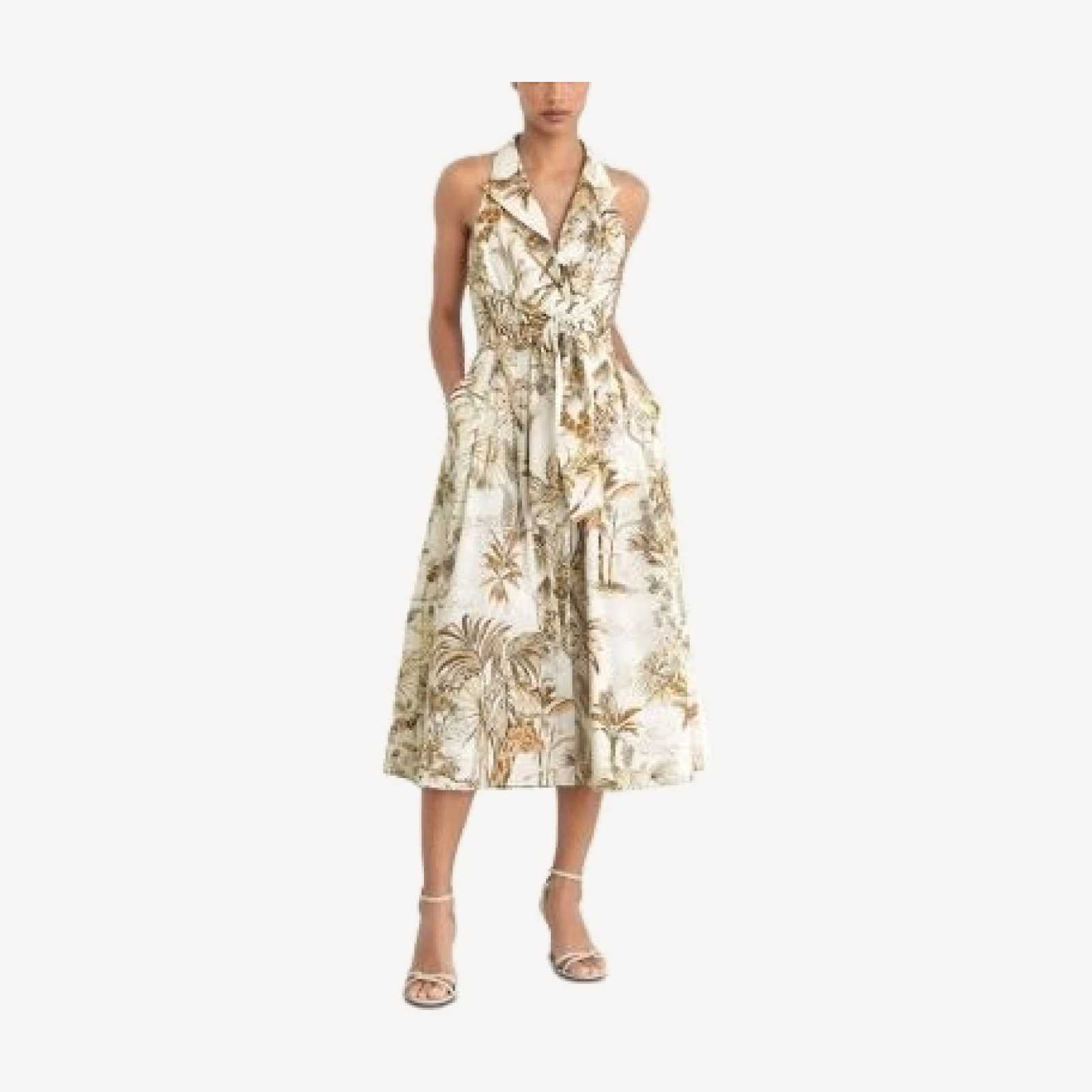 Reiss Petite Tate Printed Midi Dress