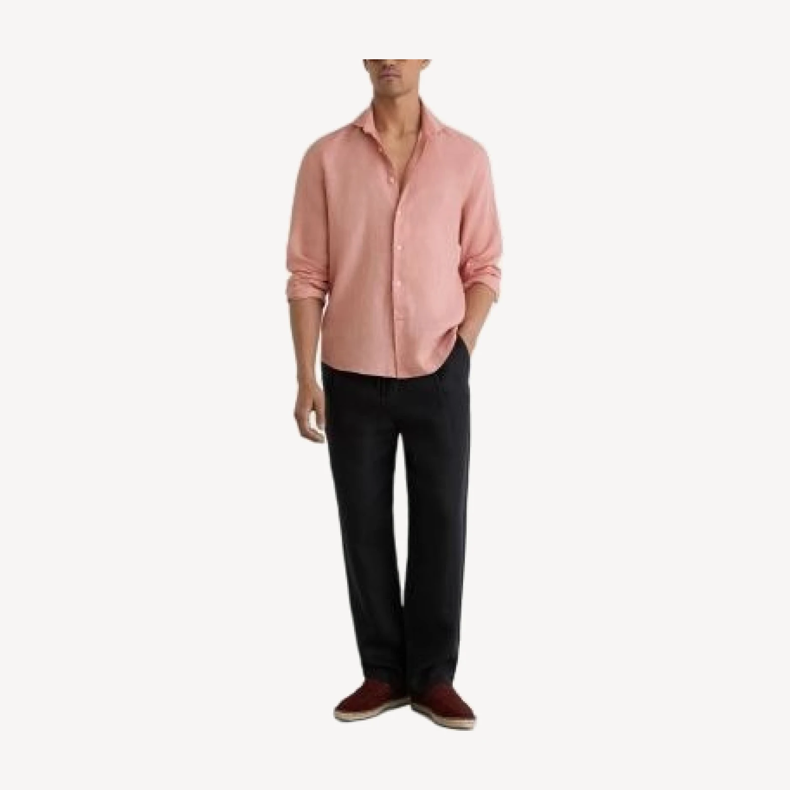 Reiss Long Sleeve Linen Shirt
