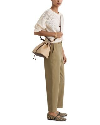 Reiss Women's Davina Raffia Effect Ballet Flats