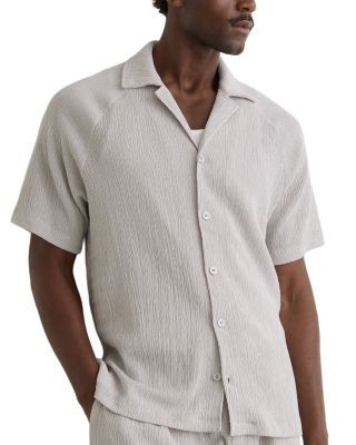 Reiss Knox Short Sleeve Textured Raglan Shirt
