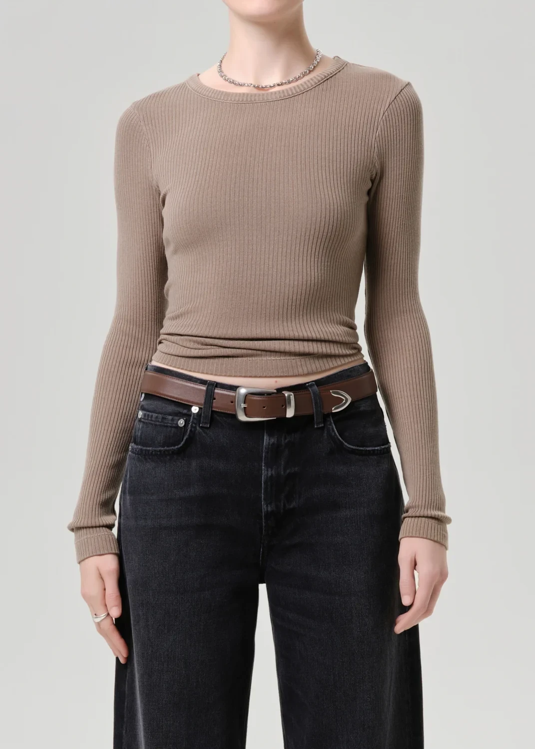 Bina Crewneck in Cocoa