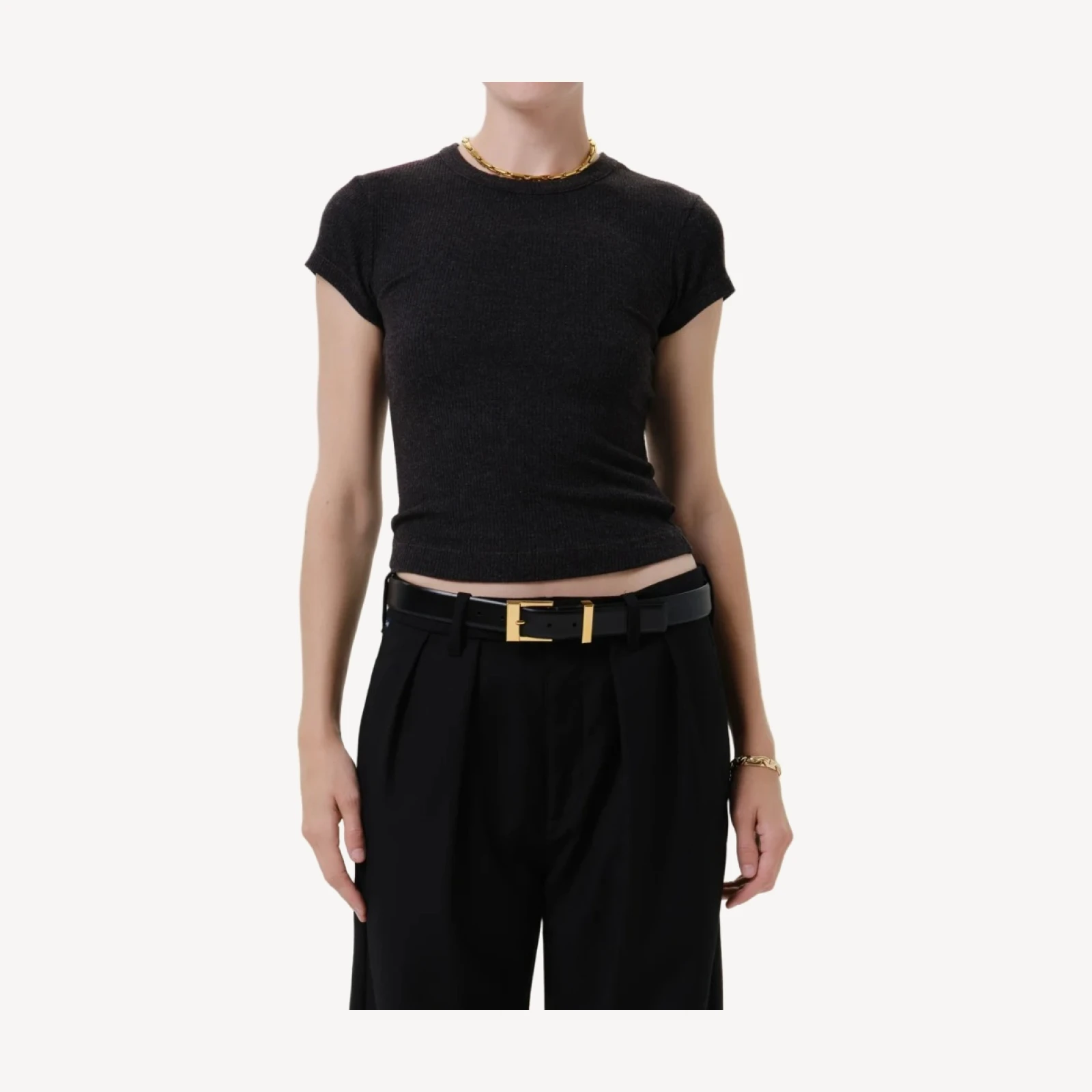 Nello Tee in Heather Charcoal