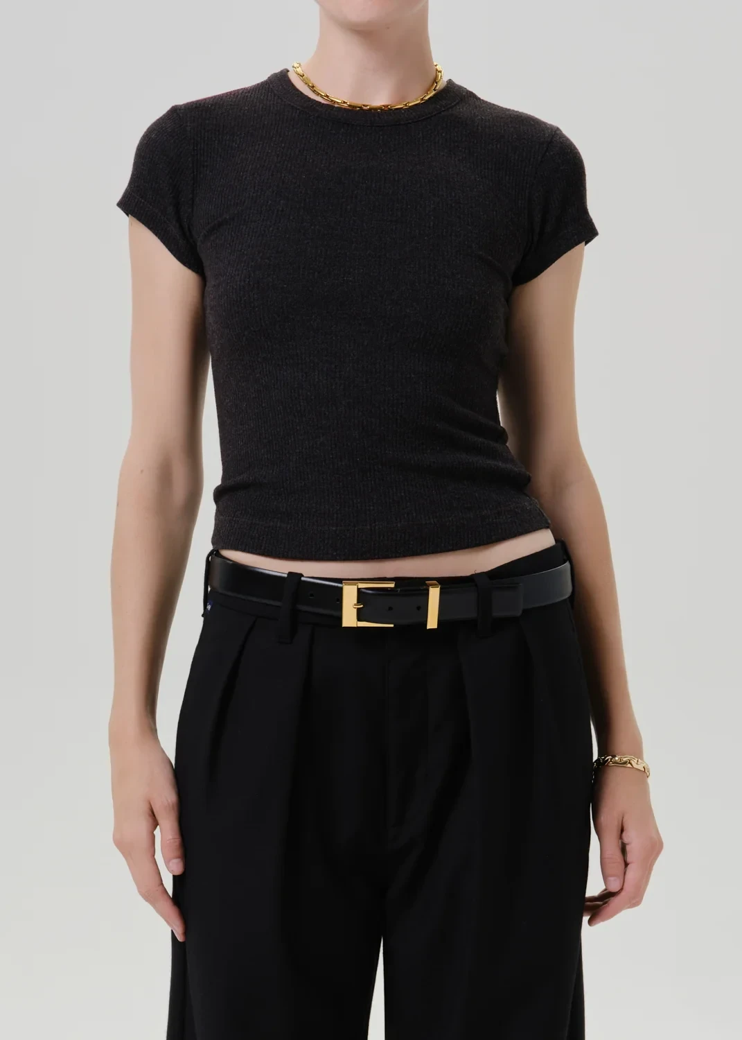 Nello Tee in Heather Charcoal