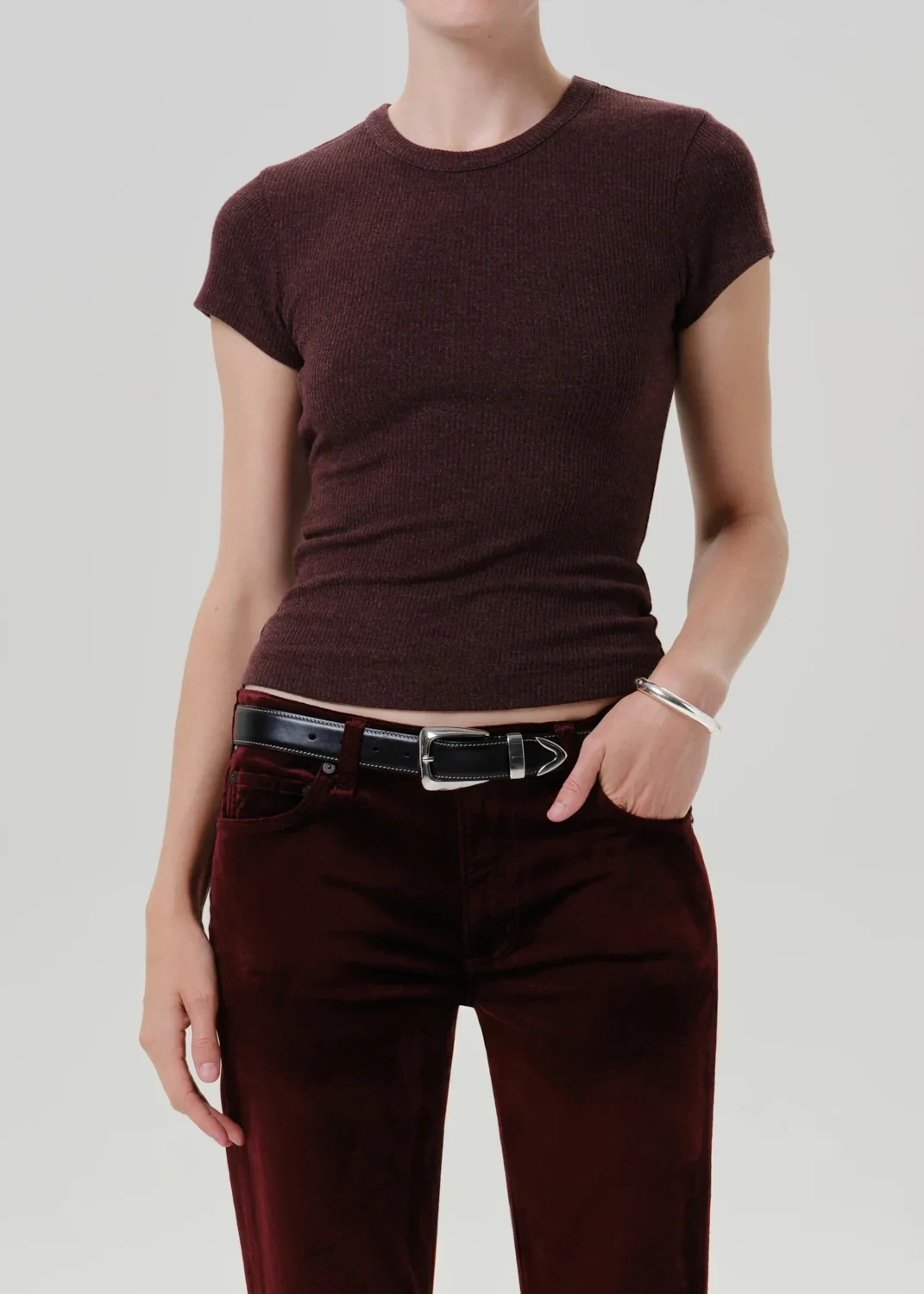 Nello Tee in Heather Mahogany