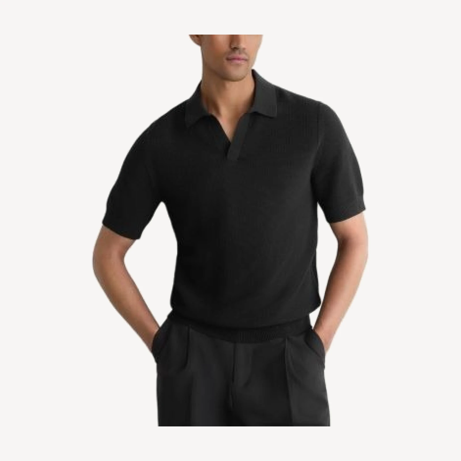 Reiss Leon Basket Stitch Polo Shirt