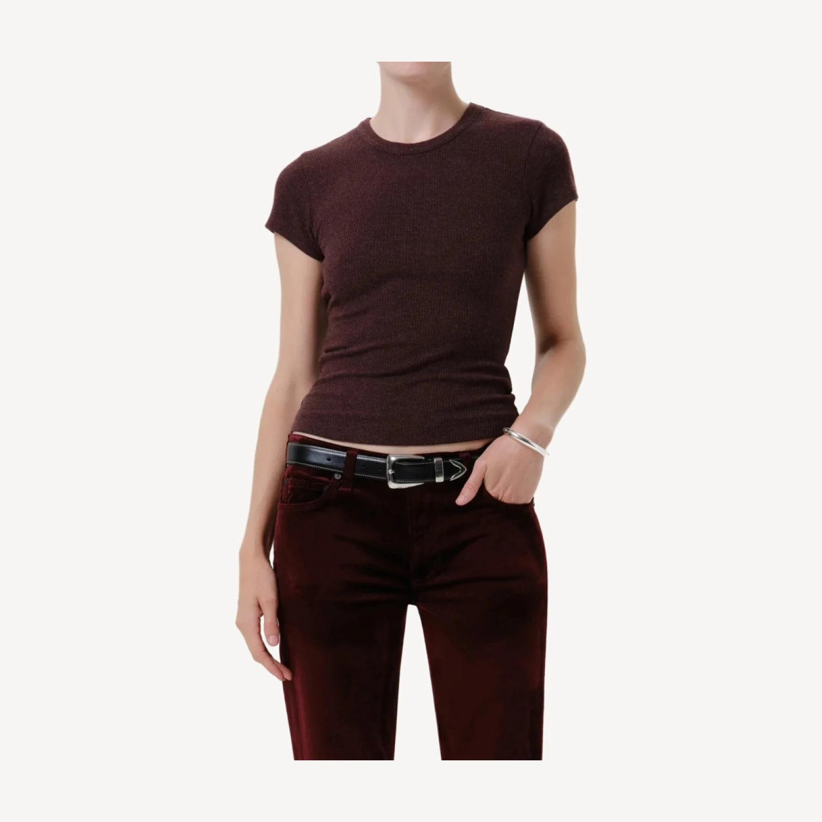 Nello Tee in Heather Mahogany