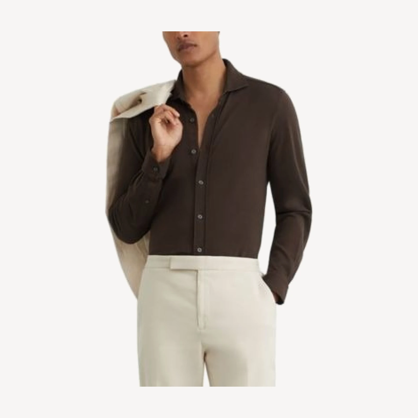 Reiss Dasilva Garment Dyed Pique Shirt