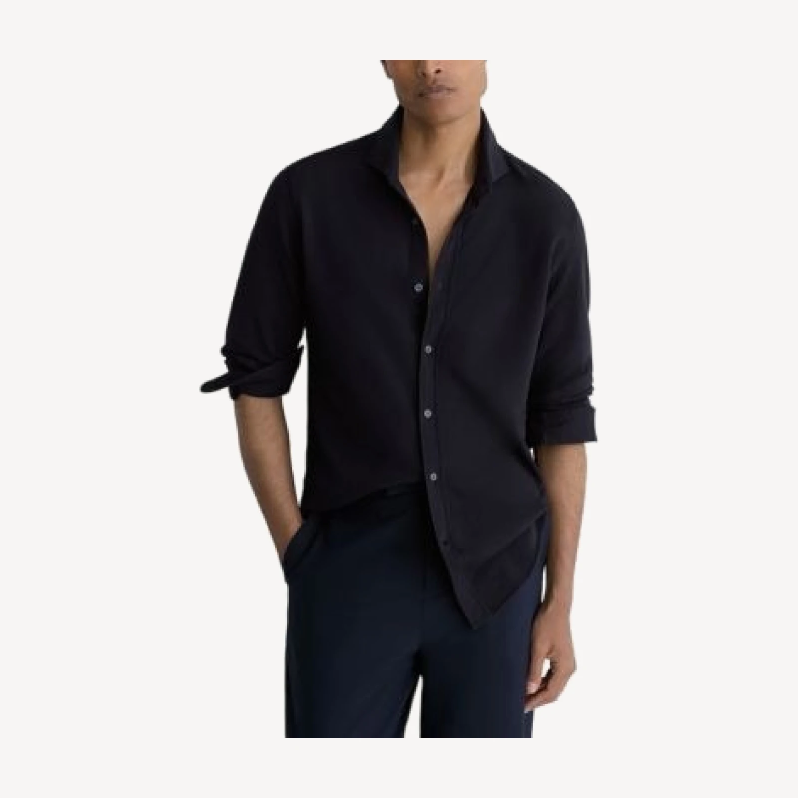 Reiss Dasilva Garment Dyed Pique Shirt