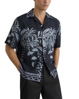 Reiss Camino Palm Print Shirt