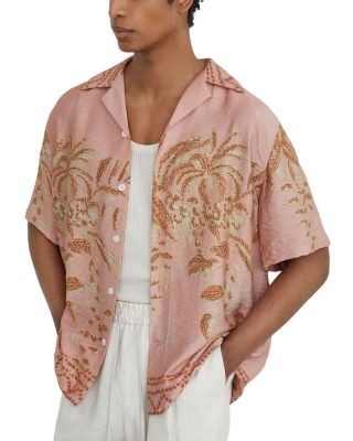Reiss Camino Short Sleeve Pam Print Landscape Shirt