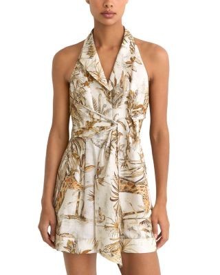 Reiss Estelle Palm Print Romper