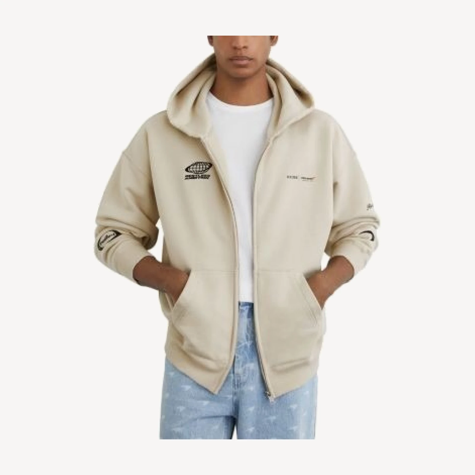 Reiss Motorsport Unisex Zip Through Logo Sweatshirt