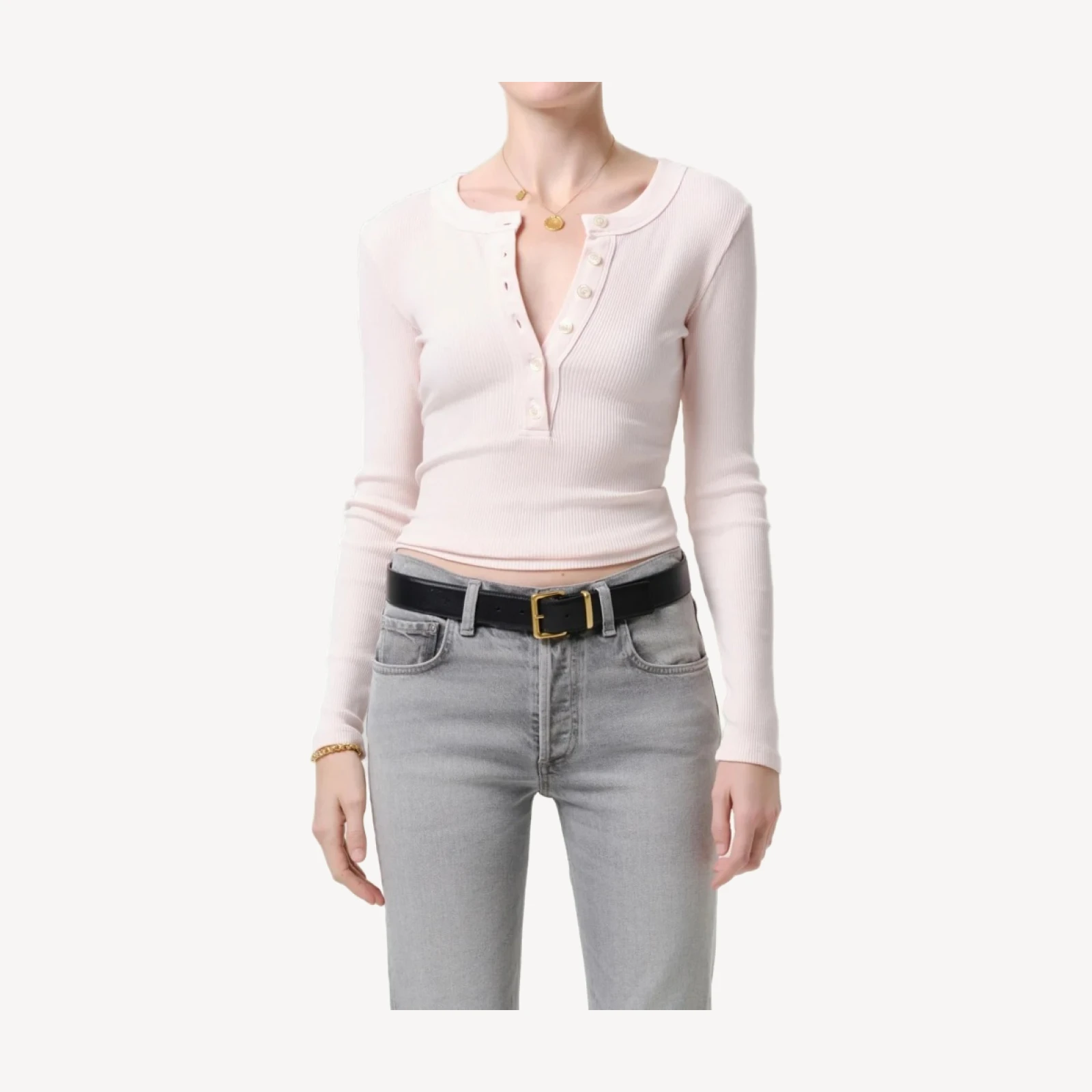 Varra Henley in Pink Peppercorn