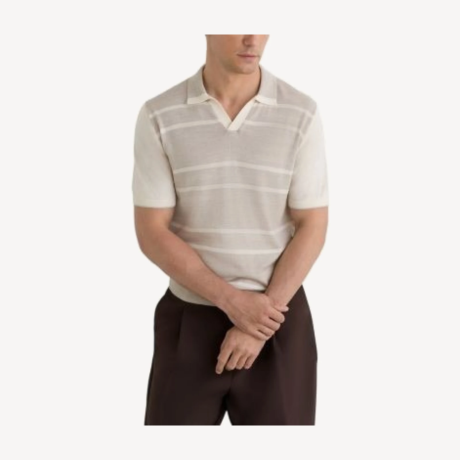 Reiss Miles Short Sleeve Merino Wool Sweater Polo
