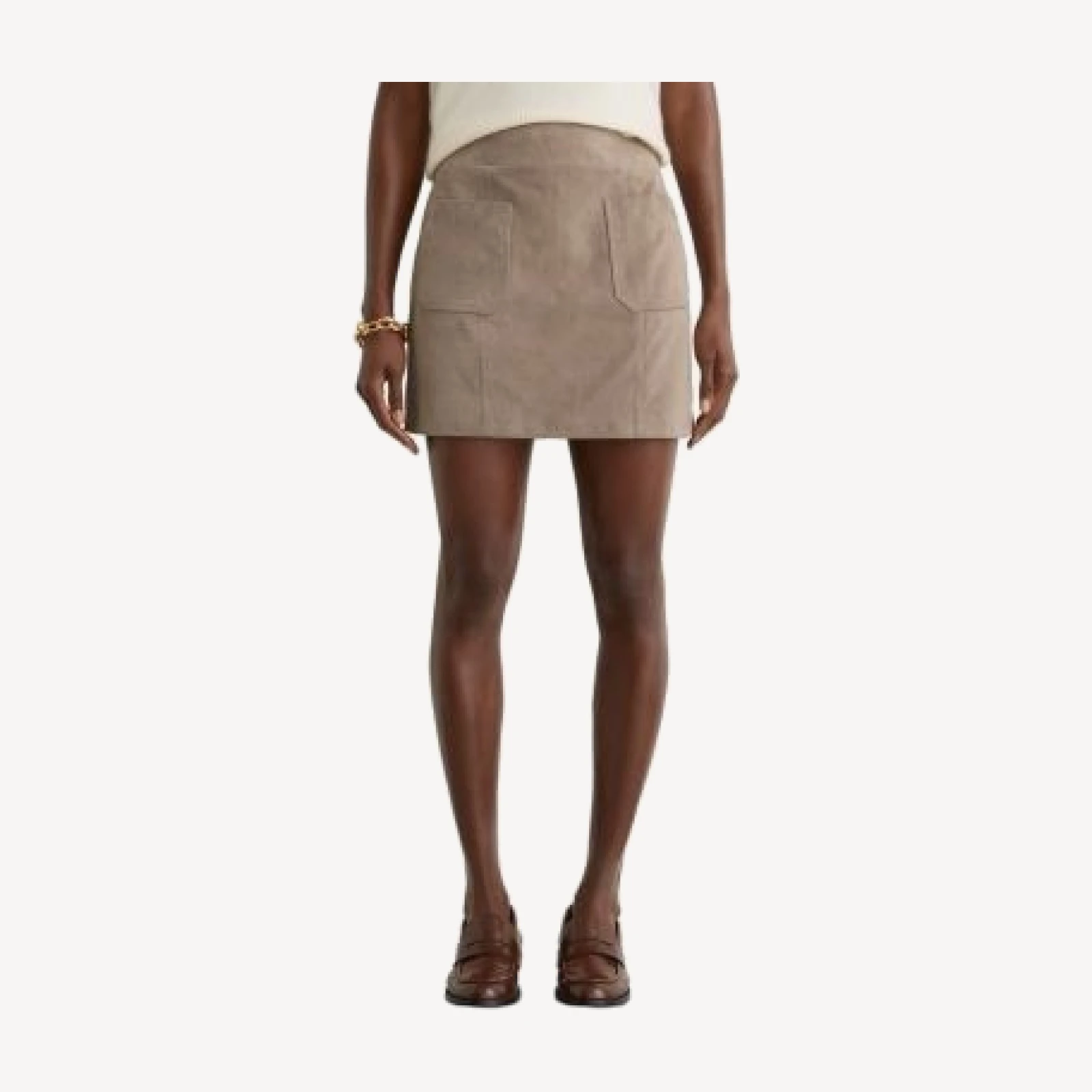 Reiss Vida Suede Mini Skirt
