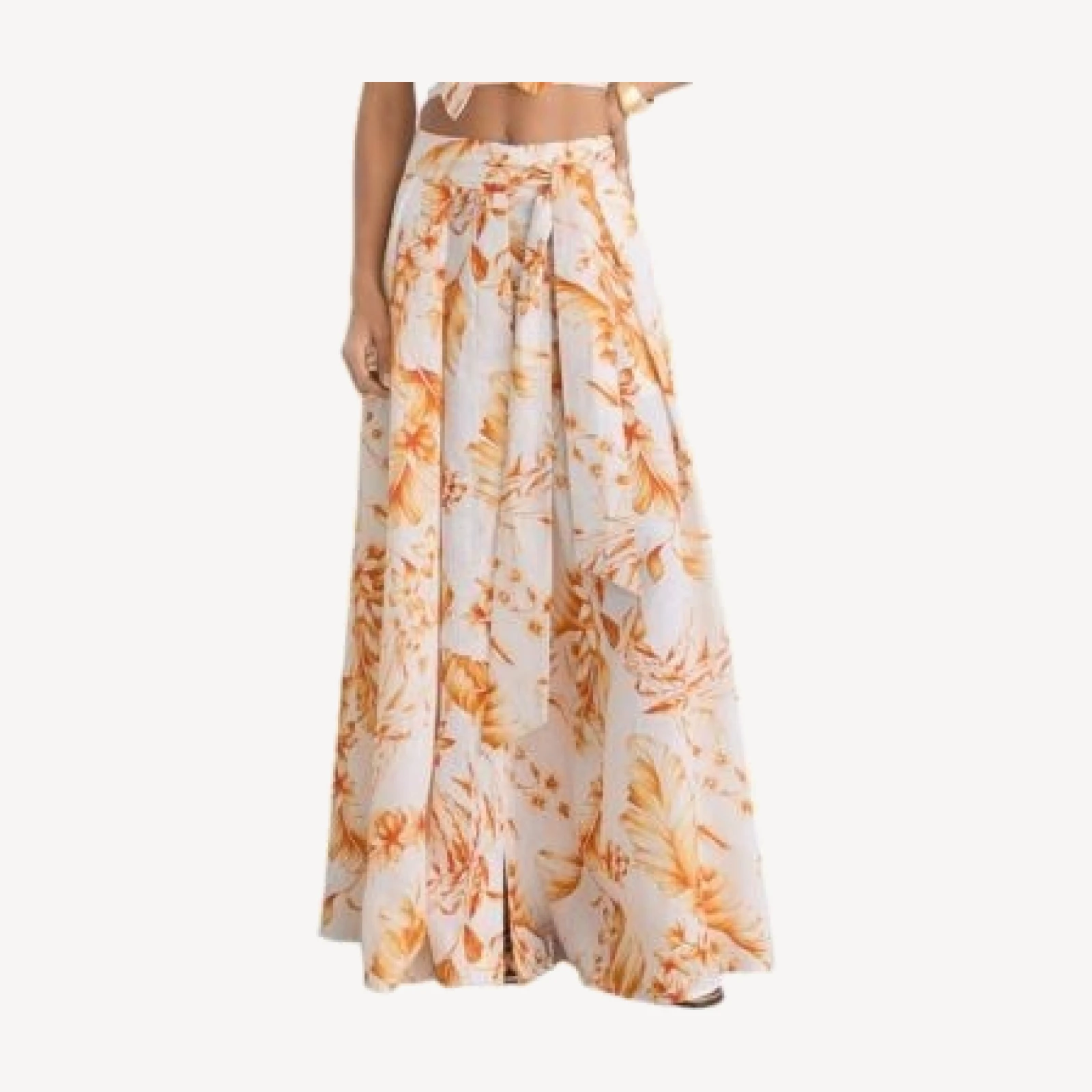 Reiss Milly Floral Print Linen Skirt