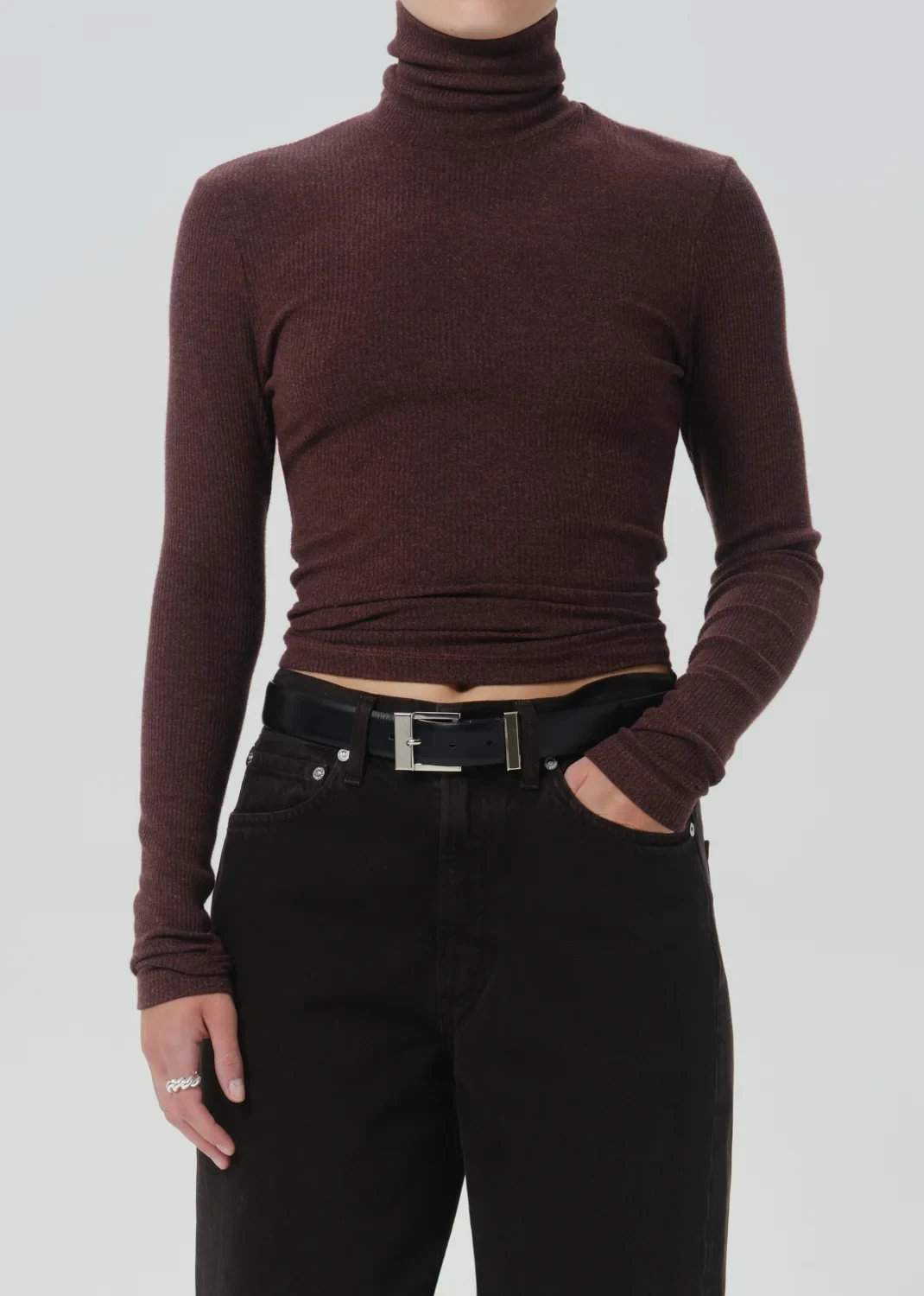 Caradene Turtleneck in Heather Mahogany