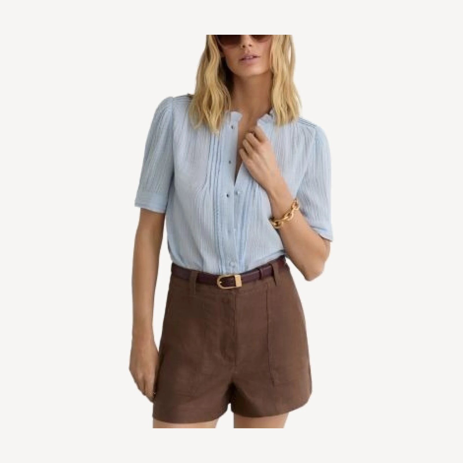 Reiss Aurelia Puff Sleeve Top