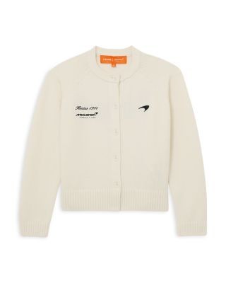 Reiss Louise Long Sleeved Merino Wool Cropped Crewneck Cardigan